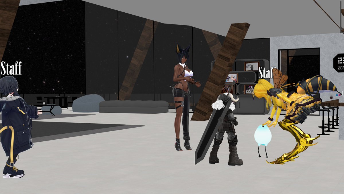 CONNECT_1112's tweet photo. #VRC_CONNECT
①OPEN!ってツイートをしわすれたのですがスタッフ達
②いらっしゃいませ
③背中
④ちびっ子たち https://t.co/W8Yu7yoQln