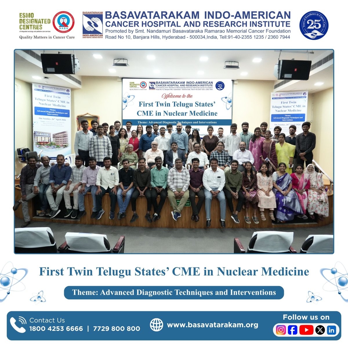 basavatarakam's tweet image. 📍 Venue: Basavatarakam Indo American Cancer Hospital

Join us and be part of a meaningful academic experience where knowledge meets recognition and excellence is celebrated.

#CME #NuclearMedicine #MedicalEducation #HealthcareInnovation #KnowledgeSharing #BTR25 (5/5)