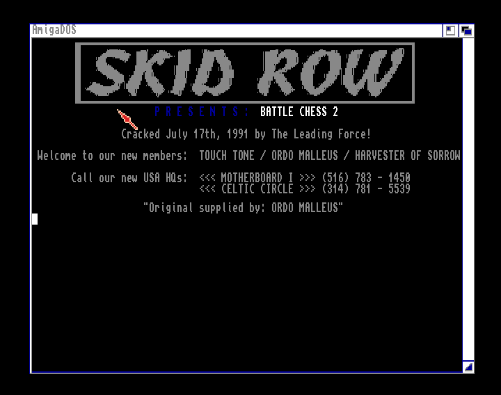 CracktroBot's tweet image. Marble Madness - Secret Level (1986) - Crack: Electro - #Commodore64
Mighty Bombjack (1990) - Crack: Skid Row (SKR) &amp;amp; Fairlight (FLT) - #Amiga
Battle Chess II - Chinese Chess (1992) - Crack: Skid Row (SKR) - #Amiga
Dracula (1991) - Crack: Classic (CLS) - #Amiga
