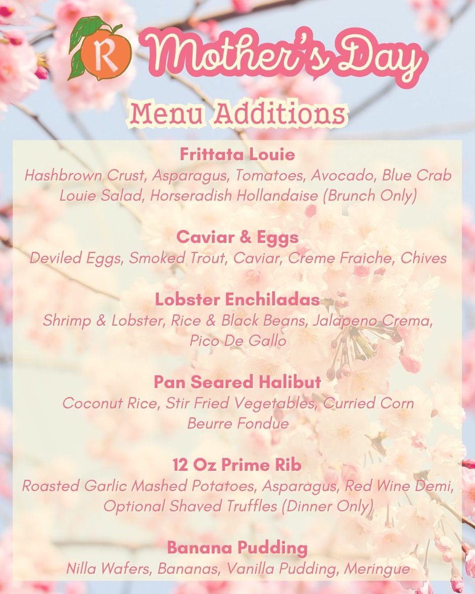 roshamboatl's tweet image. Whether you're celebrating the mom in your life by treating her to brunch or dinner, these #mothersdaymenu additions will ensure the point is made.  ✨🧡 ✨

Reservations are open now - don't wait! RoshamboATL.com/events

#celebratemom #brunch #dinner #atlantarestaurants