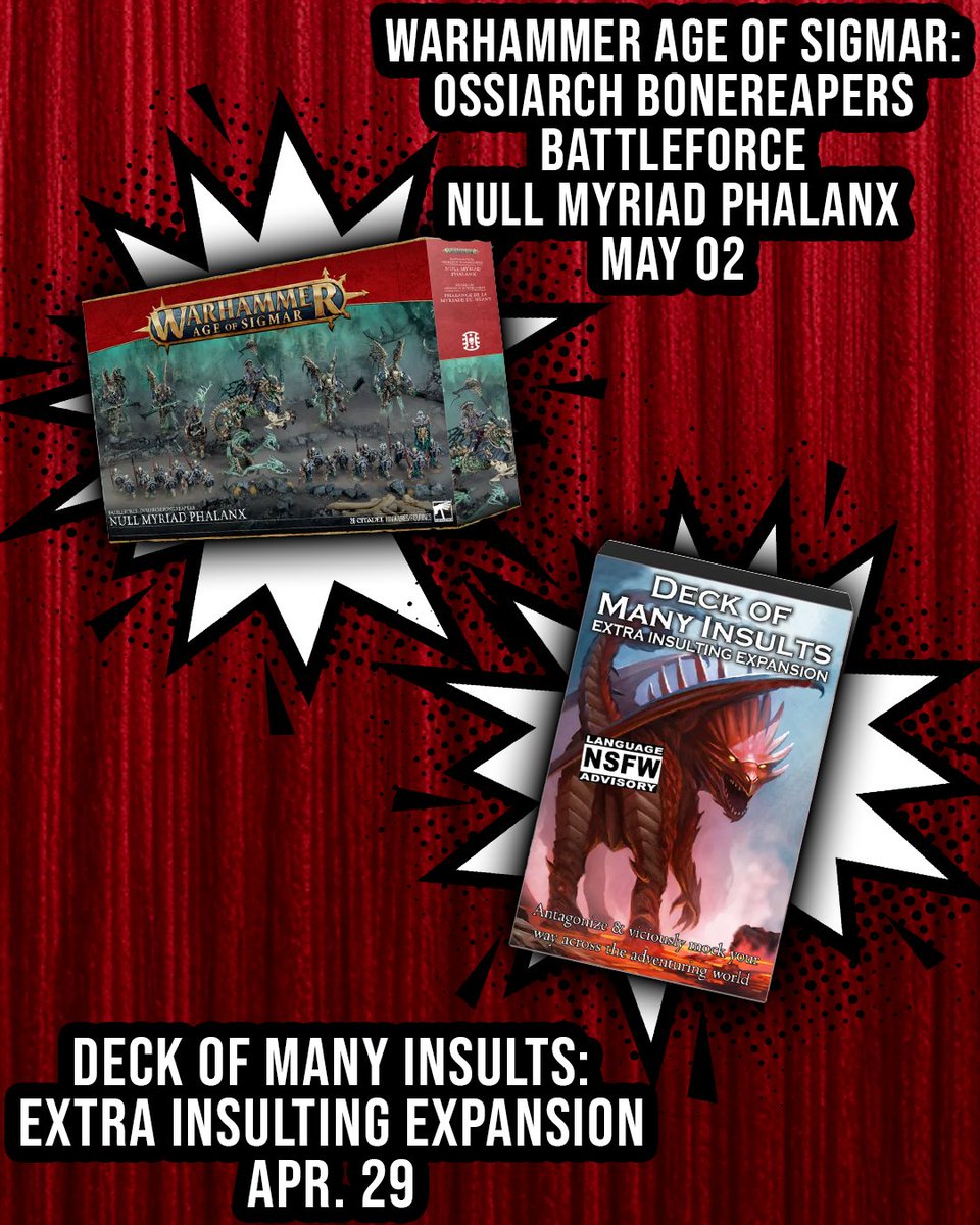 MiniMartTalk's tweet image. New Month, New Releases! Here is a sampling!
Keep Up To Date With Our New Releases And Listings: miniaturemarket.com/dailynews
#NewReleases #BoardGame #Miniature #RPG #TCG