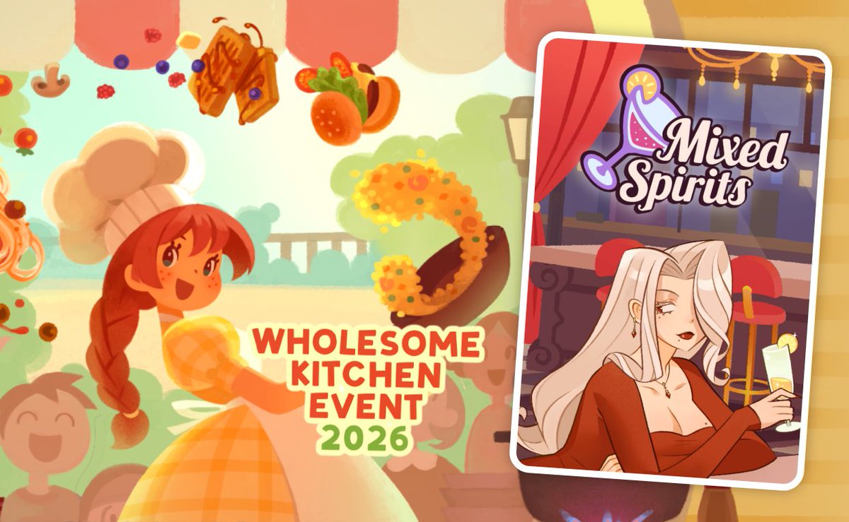 rogueducknet's tweet image. something sweet…but a little bitter. 🍸✨

Mixed Spirits is part of #WholesomeKitchenEvent
we just pushed a demo update with simpler drink making
#indiegames