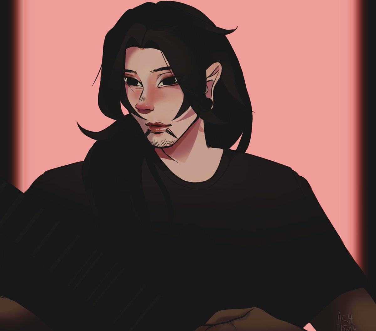 Ash_the_Racc's tweet photo. Liam playing guitar 

#illustration #digitalart https://t.co/keISSd87W3