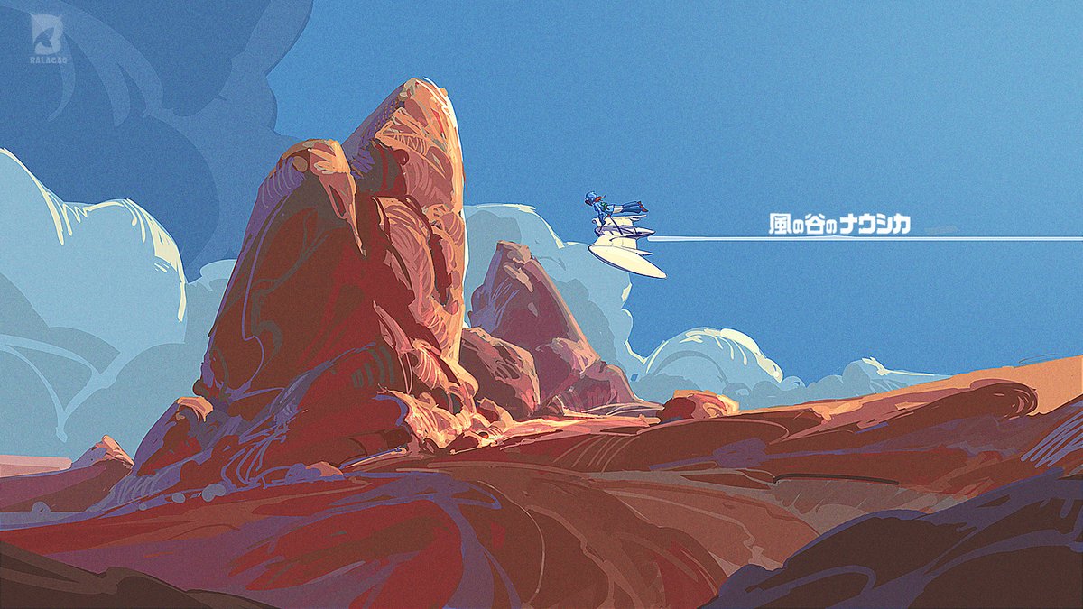 CxzcYimYlYmWP4Z's tweet image. Flying over the Valley of the Wind. 

A color study of Nausicaä. Captured the sense of freedom in this vast world.

#Ghibli #StudioGhibli #宮崎駿 #風之谷のナウシカ #Nausicaa #Practice #DigitalArt
