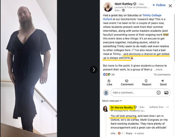 <a href="/UniofOxford/">University of Oxford</a> 

Women at their place of study and at work should not have to tolerate this behaviour.

This is the perverse, modern equivalent of having a pornographic, pin-up calendar on the wall, or a Page 3 girl.

We stopped that.

We should stop this.