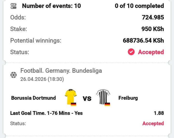 King_ofOdds's tweet image. 🚨DBbet🚨
♻️ last goal minutes 👌👌
🎯724.9 Odds
    And can win this tonight 🤑🤑🤑🤑
  #Register here🔰🔰
REG📲📲 dbbt.me/pg2ca54
#Promocode 👉DBO 
#Boookingcode📲A1V14
DownloadApp📲📲 dbbt.me/xt09gfx
Telegram link 🔗 🔰🔰
      t.me/highstakers_ar…