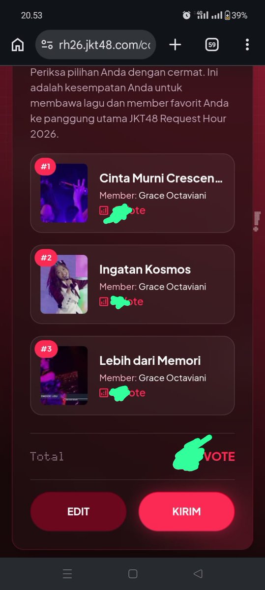 dimas58246's tweet photo. All in Gracie ๐ธ๐ป๐๐ฉท
Cicilan RH 2026
#vamoscosmos
#CieCelChieScendo
#SupportTulus
#OmoiDesDenCie
#JKT48RequestHour2026 https://t.co/u9wvuYGnZ6