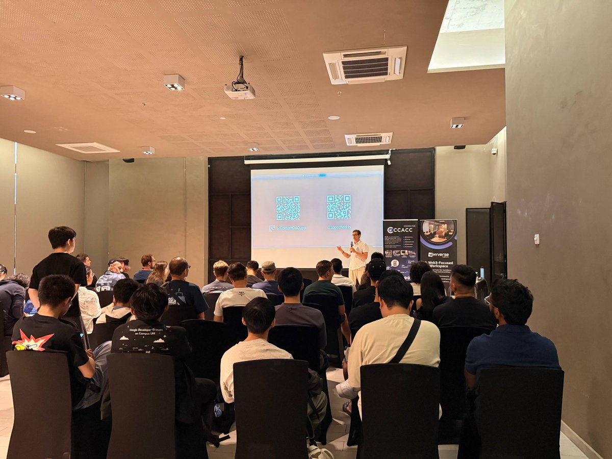 baseapac's tweet photo. Good rooms lead to better things.

Appreciate the invite from @ns , strong energy at @ccacc_hub  bringing @ETHKL1  and the @ns   community together.

Shared what’s coming next:
@base  x @virtuals_io  Hackathon
Base Builder Loft launching in NS

More builders. More users. More happening onchain.

Looking forward to building closer with @ETHKL1  and the wider community. Still Day One.