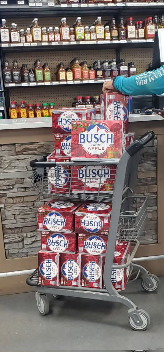 TKO_AIR's tweet photo. @BuschBeer stocking up for the week. https://t.co/8KcWFtf5oJ