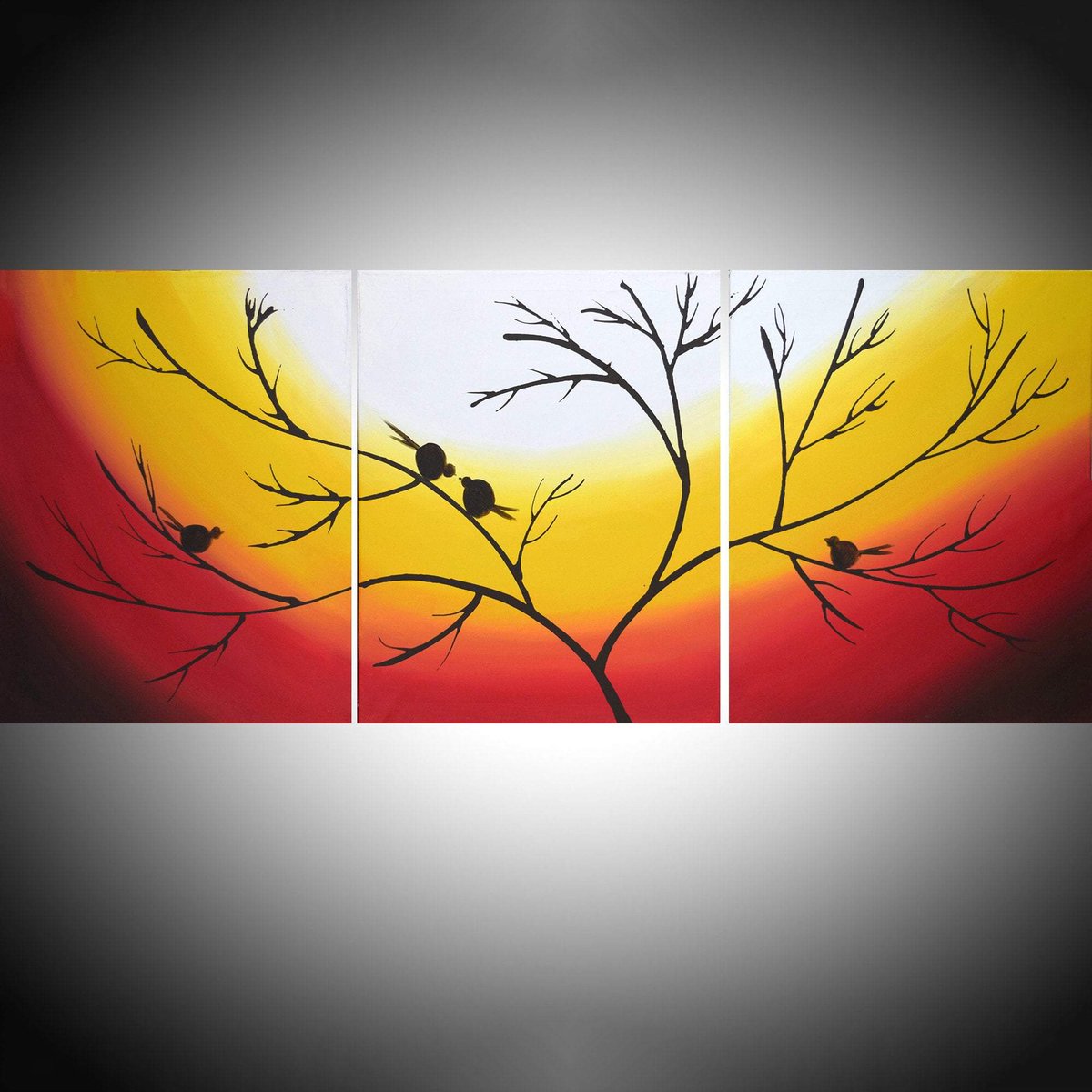 wrightsonarts's tweet image. birds on a wire painting nursery art Birds on the Rainbow of Life tuppu.net/76042d44 #WrightSonArtscanvastriptychartforsale,originalpaintingsabstractartuk #Shopify #Birds