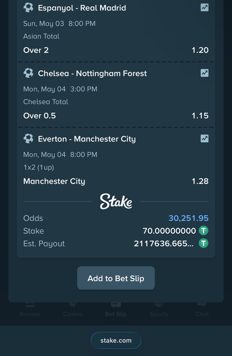 Mrbankstips's tweet photo. Football longshot on Stake 

30k odds https://t.co/Qv8UCAegkN

110 odds https://t.co/vYSszbx1JF

Register a STAKE account via link https://t.co/zNIDVi9VVx

Use welcome code ‘banks’ for weekly airdrops and bonuses 

Get the iOS app via link https://t.co/BH533u52QL

You can always contact https://t.co/oeZHXM47XD for all stake bet deposits 

Join telegram channel https://t.co/onNA2IpWas

Bet responsibly 🔞🔞🔞