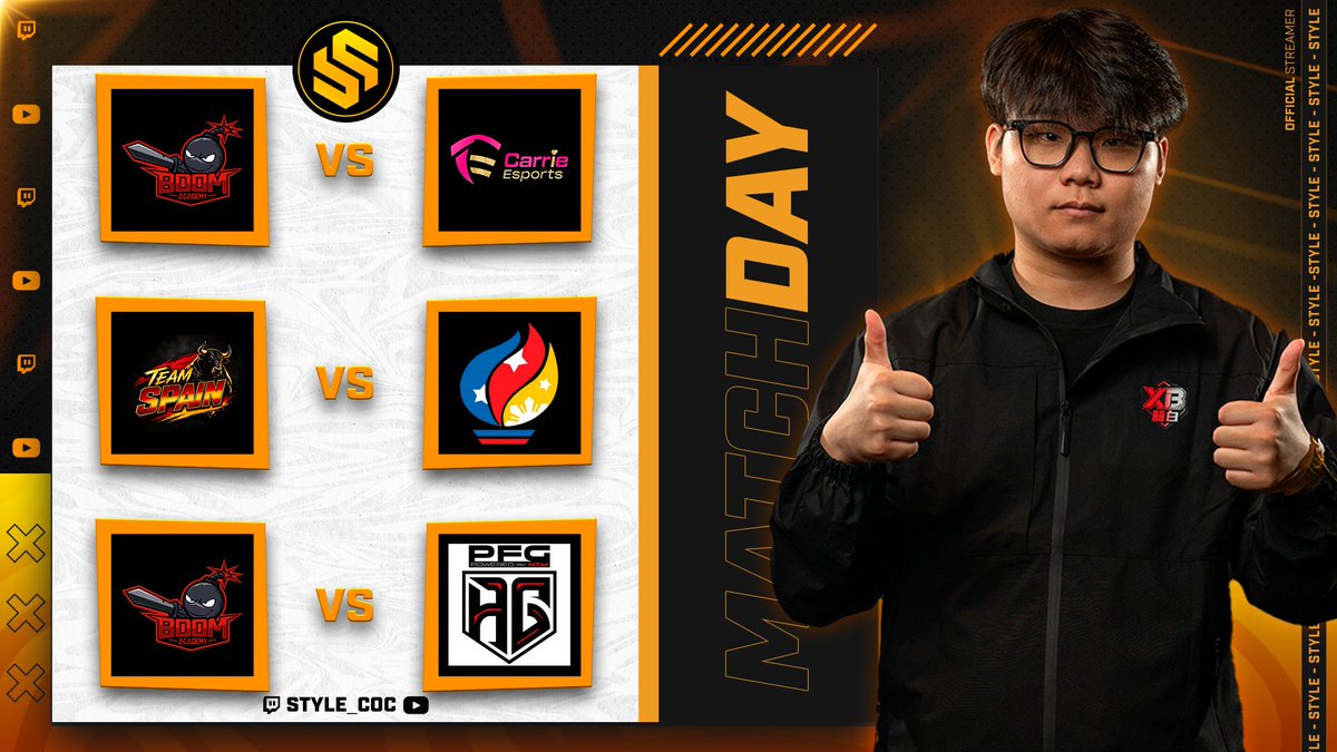 Style_coc's tweet photo. 🥳 LIVEEEEEEEE!

Se viene Domingo de Locura con Final incluida! Solo en la morada! 💜

🏆 Vortex Lunatic - Homeland Cup - Placebo Cup

✅ Boom Academy 🆚 Carrie Esports
✅ España 🆚 Filipinas
✅ Boom Academy 🆚 Psycho Esports

TODO el MUNDO para DENTRO! 😍

🟣 https://t.co/ElhfZjZPpN