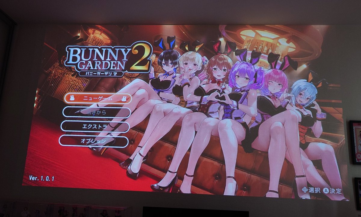 バニーガーデン、デビューしました
プロジェクターで大画面！！！🥰🥰🥰