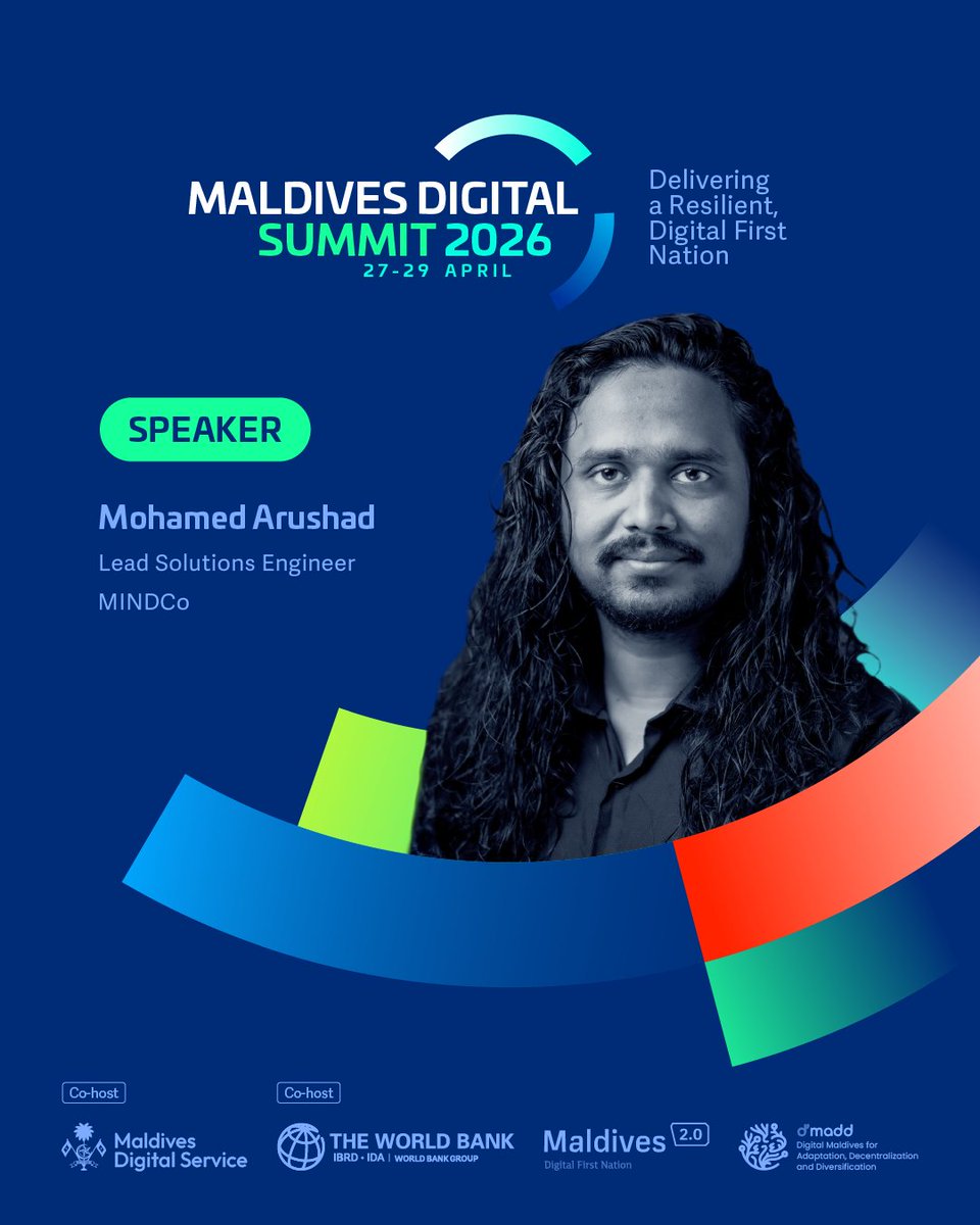 mdsgovmv's tweet photo. Introducing Maldives Digital Summit 2026, Speaker
Mr. Mohamed Arushad,  Lead Solutions Engineer,
MINDCo
#Maldives2point0 #DigitalMaldives #MvDigitalSummit2026
@mindcomdv https://t.co/SG3JAeje9n