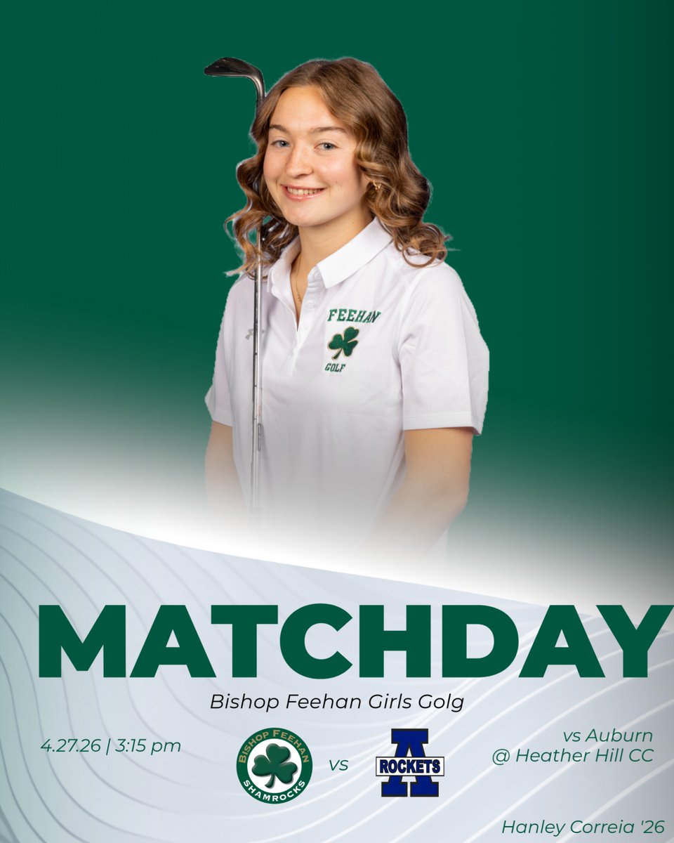 FeehanAthletics's tweet photo. Gameday!
@Feehan_BLax hosts Longmeadow HS
⏰5:30
📍 McGrath Stadium
@Feehan_GGolf hosts @auburnhs_sports
⏰3:15
📍 Heather Hill CC
@feehan_tennis hosts @SpellmanSports 
⏰4:00
📍 Bishop Feehan
@feehan_baseball hosts @ARHSAthletics 
⏰6:30
📍 Beach Field https://t.co/FVxOK1bsMF