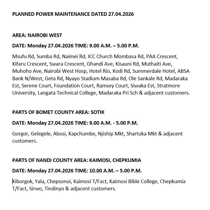 Kenya Power tweet media
