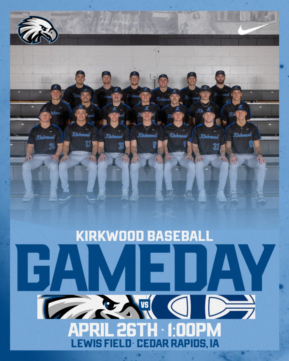 KirkwoodEagles's tweet photo. ＢＡＳＥＢＡＬＬ

𝒥𝑜𝒾𝓃 𝓊𝓈 𝒻𝑜𝓇 𝒮𝑜𝓅𝒽𝑜𝓂𝑜𝓇𝑒 𝒟𝒶𝓎 𝒶𝓉 𝟣𝟤:𝟥𝟢

🆚 Iowa Central
🕐 1:00PM

📍 Lewis Field | Cedar Rapids, IA
🔗https://t.co/gY9bqNOsEF

#GoEagles🦅⚾️ | 
@KCC_BSB https://t.co/hKhci9JgdV
