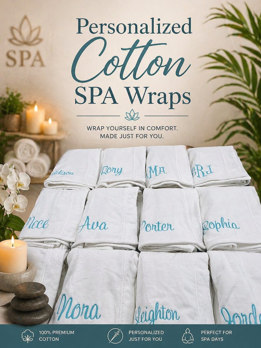 luxurytowel's tweet image. Personalized Luxury Cotton Spa Wraps are designed for that true hotel &amp;amp; spa experience soft, breathable, and perfectly tailored. 40% OFF + FREE Shipping #graduationgifts #gifts #personalizedgift #graduation #personalizedgifts #graduationgift #bridesmaidgifts #gift #personalized