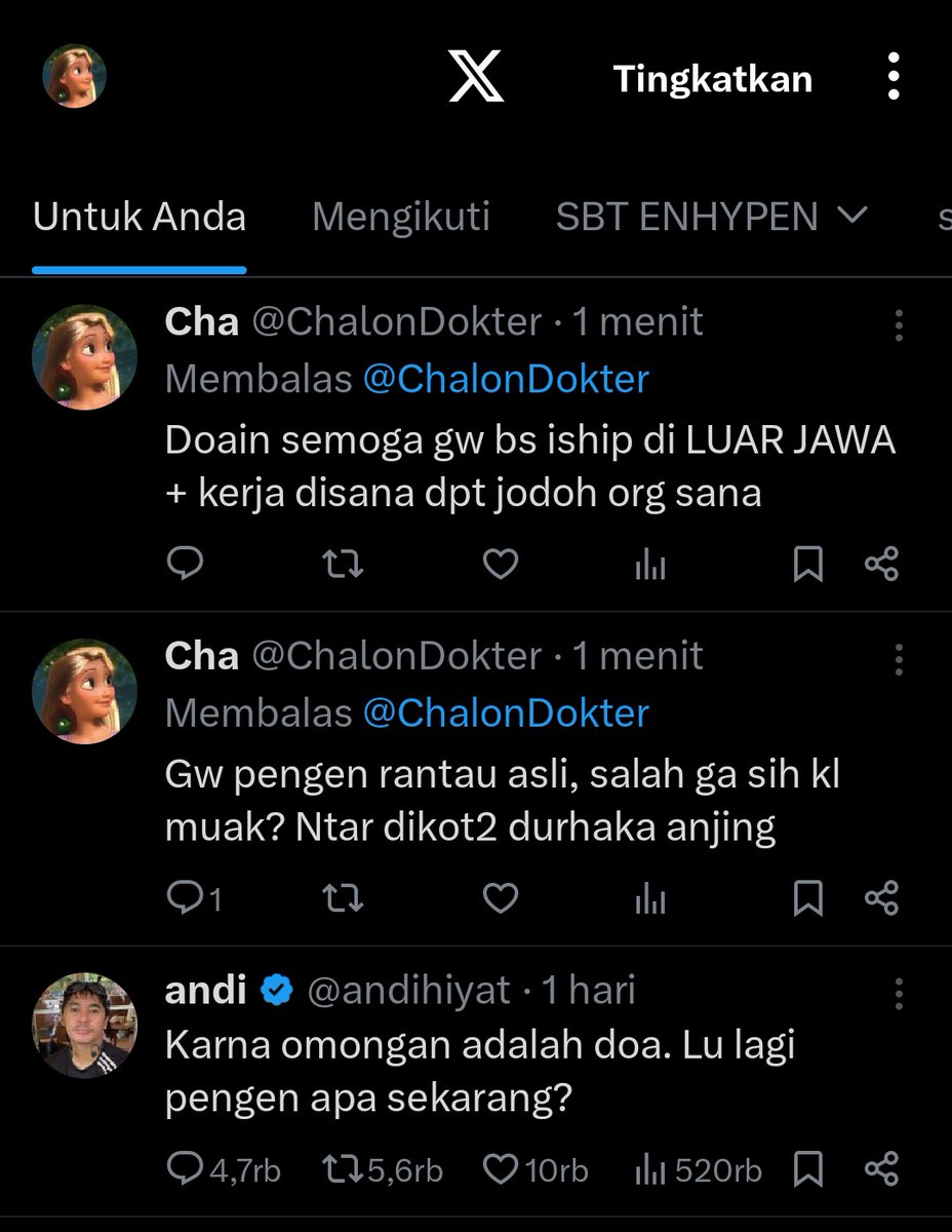 ChalonDokter's tweet photo. Ga sengaja atas bwh gini, curiga bakal terkabul https://t.co/B6WbSAjrlO