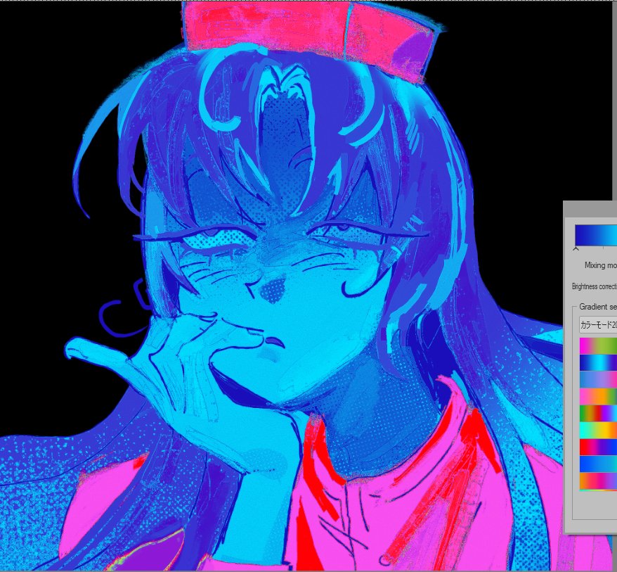 appl3_statue's tweet photo. Anyways here is me experimenting with gradient maps that I wanted to share because the first one is giving "my crew UNIQUE" https://t.co/4myo8P386u