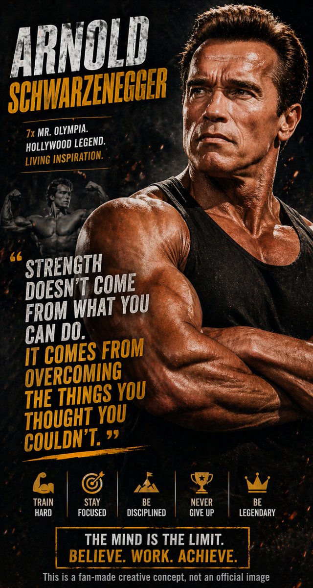 CrackBust's tweet image. Arnold Schwarzenegger 💪 Build Strength Beyond Limits | Mindset of a Champion 🔥 #Shorts#ArnoldSchwarzenegger #BodybuildingMotivation #GymMotivation #TrainHard #StayFocused #Discipline #NeverGiveUp #FitnessInspiration #BeLegendary #MrOlympia #Mindset #Success #HardWork #BeastMode