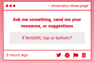 _SilverCatzZ_'s tweet photo. bottom cause those horni dolls cant stop themselves from overpowering femSKK and go all out

that aside, sometimes I just like seeing strong woman being meek, like 0 defense
there's some kind of cuteness to it 🗿 https://t.co/wNsyPV6f6B