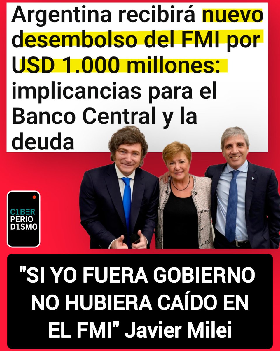 NADA QUE AGREGAR, SEÑOR JUEZ✔️

ℹ️ El Gobierno nacional y el equipo técnico del FMI sellaron la segunda revisión del Programa de Facilidades Extendidas (EFF) firmado en 2025. 

#CiberPeriodismo
LA REALIDAD REAL 
Siempre del lado de 
los trabajadores 🇦🇷