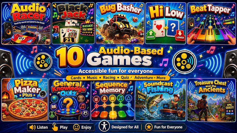 DisabledWorld's tweet image. TactivoPlay: Audio #Games for Blind and Low-Vision Players - #TactivoPlay is a #Windows #PC collection of 20 #accessible #AudioGames designed for #blind and low-vision players, built around sound, speech, and simple controls - disabled-world.com/entertainment/…