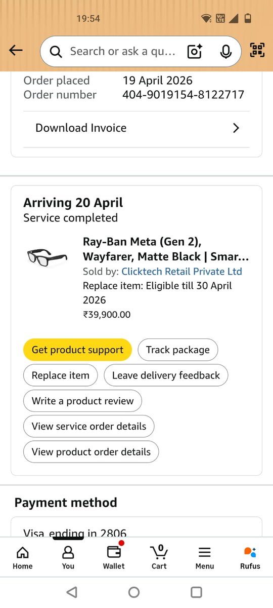 riMasterd's tweet photo. @amazonIN @samirkumar @AmitAgarwal @jagograhakjago @RayBanMetaP Father,74, received it. Delivery exec opened it himself. Got OTP over call by asking my father to call me. In the evening, I checked and realized it is not the one I ordered. (2) https://t.co/y64k9zFwrj