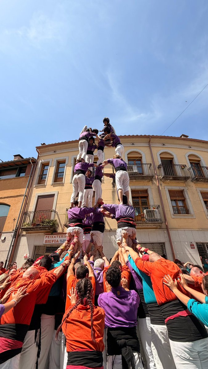 CCFigueres's tweet photo. Avui hem actuat a les Festes del Roser de la Cellera de Ter amb @guillats i @ccbaixmontseny 🎉
Hem fet: 2pd4, 3d7, 5d6, 4d6, 2pd4 i pilars de mainada.

Bones sensacions i molta germanor a plaça, gràcies per l’ajuda a pinyes🤝🏻

#castellers #castells https://t.co/MuB2tVanpX