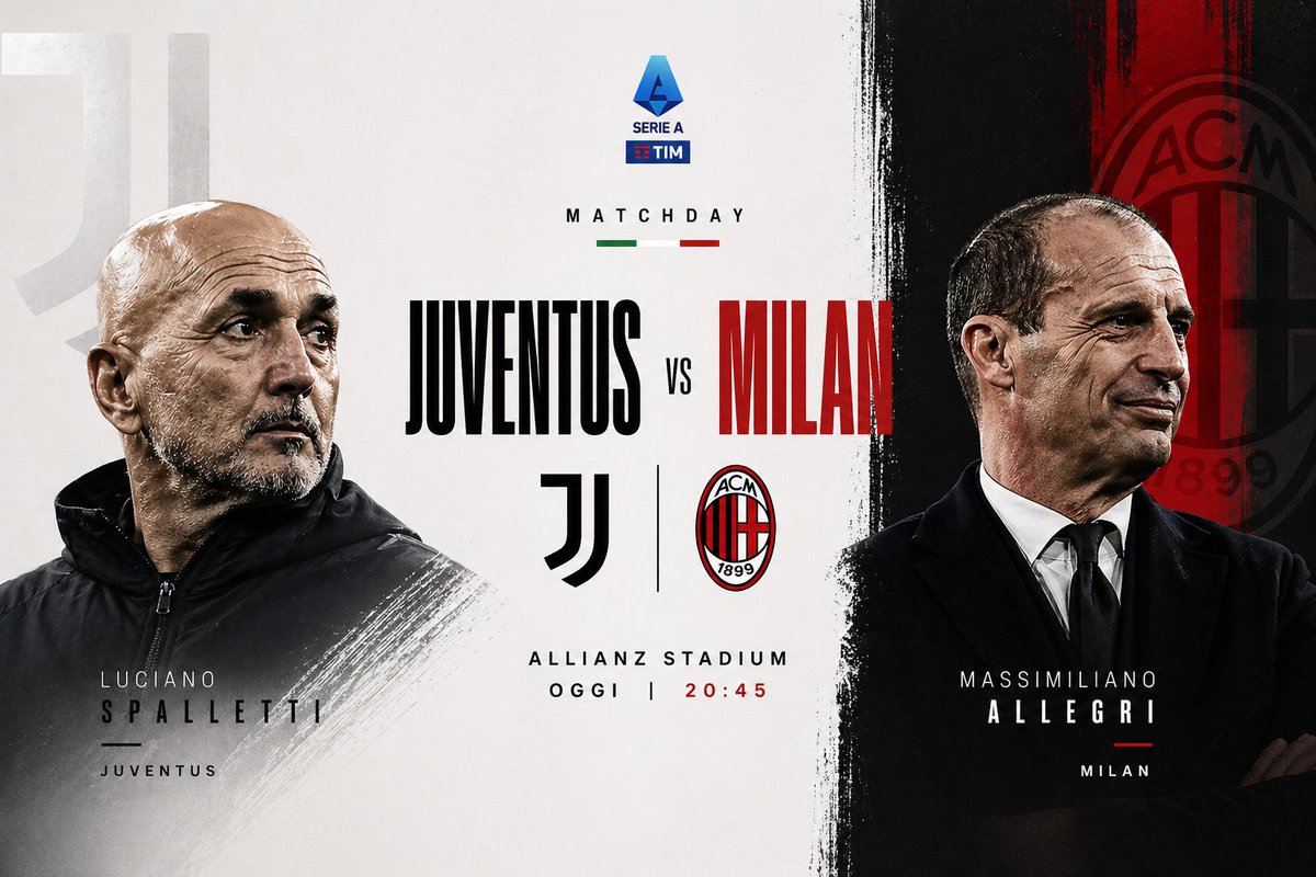 ميلان ضد يوفنتوس || ☕️

مباراة ممتعة فنيا للمشاهدة وتكتكية أيضا 
نتكلم عن سباليتي صاحب الكرة الممتعة الهجومية أمام إليغري الدفاع المنيع الذي لا يخترق 

سيناريو المباراة واضح تحولات من ميلان أمام 
الهجوم والضغط العالي من يوفنتوس ، قد يكون هناك تفوق من جانب ميلان بسبب إمتلاكه وسط