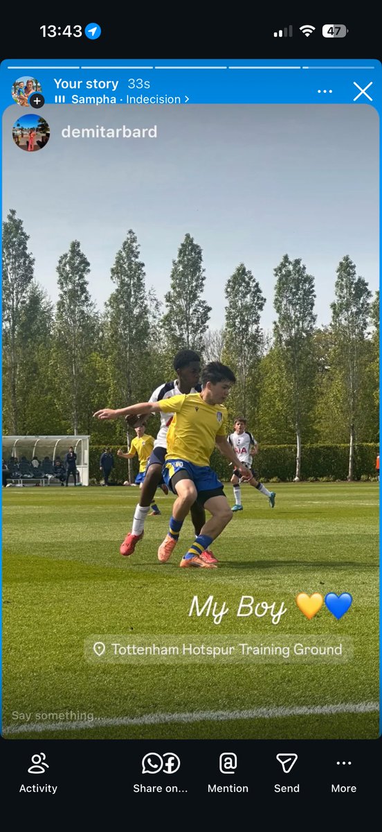 Spurs away nice goal for the boy ⚽️