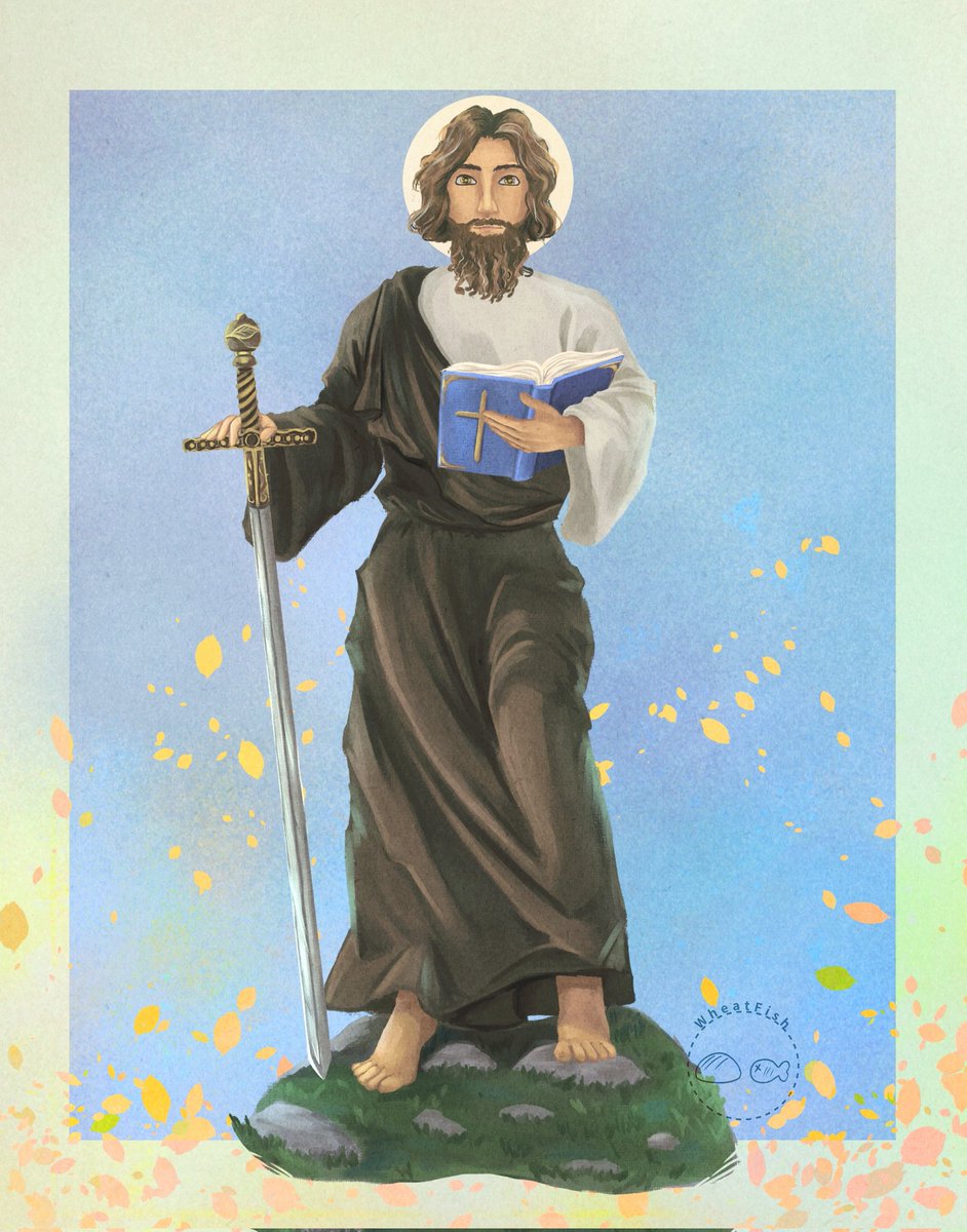 5Wheat_2Fish's tweet image. St Paul the Apostle 
One of my best drawings yet 
#Catholic #art