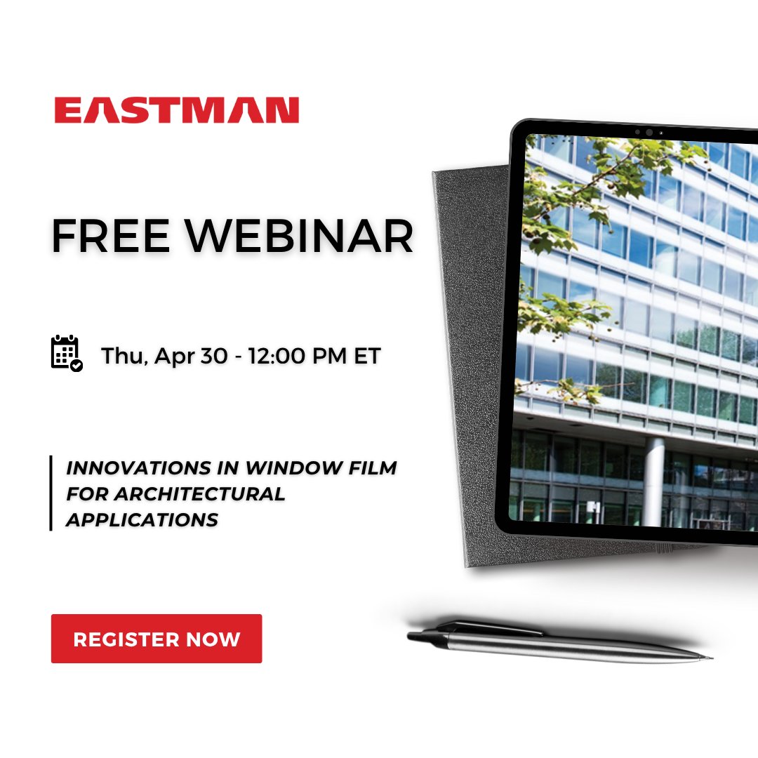 AECdaily's tweet image. Join us for our FREE Live #Webinar on Innovations In Window Film For Architectural Applications sponsored by @llumarfilms on April 30th @ 12 pm ET/9 am PT. 

Register Now: signin.aecdaily.com/register/HVJ96…

Save Your Spot &amp;amp; Join The Conversation!

#ceu #aia #continuingeducation