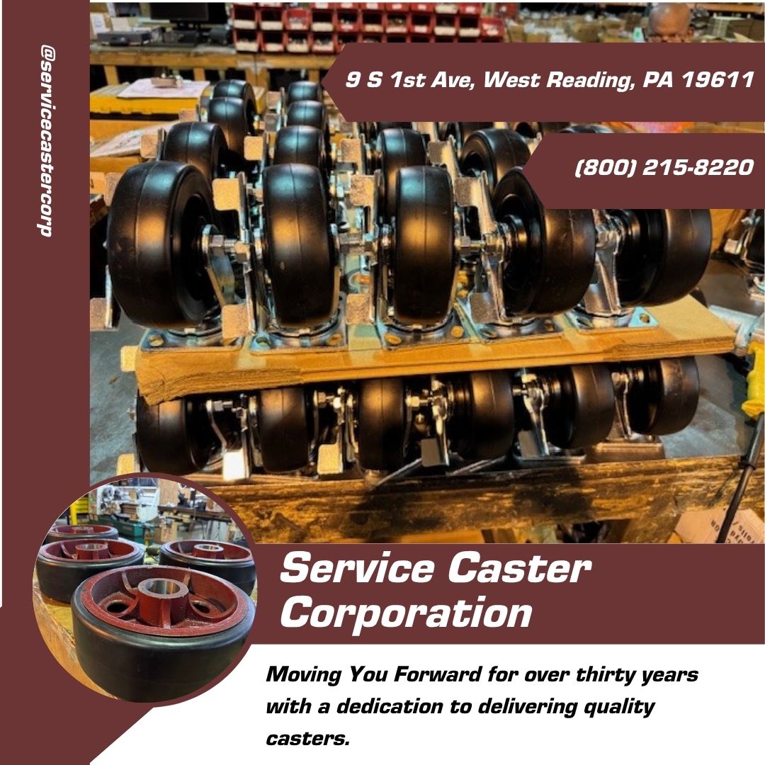 SERVICECASTER's tweet image. Built on experience. 🔧Over 30 years of delivering dependable casters, right from our Pennsylvania facility to your operation. #ServiceCaster #MaterialHandling #IndustrialSolutions #MadeInUSA #Manufacturing #BuiltToLast