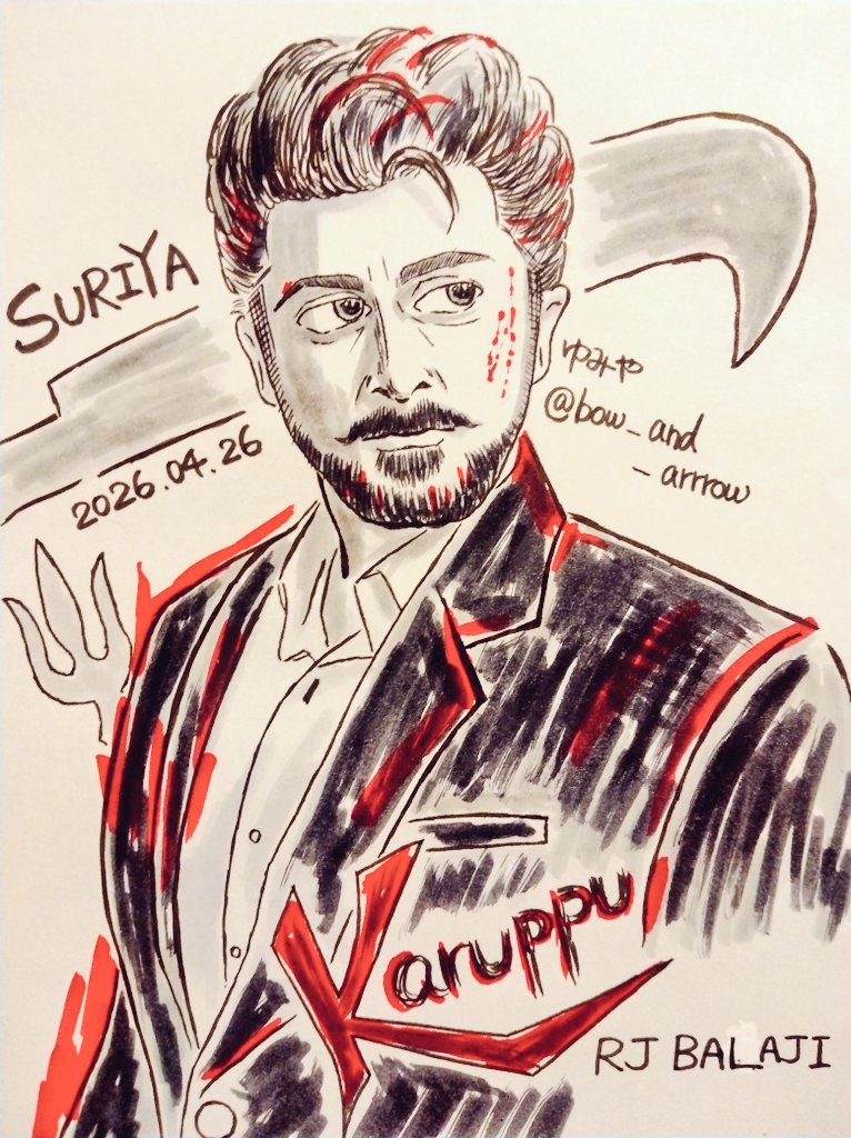 日付変わってるけど、インド時間ならセーフ！！
Karuppuの公開楽しみ❤️‍🔥😇🌶