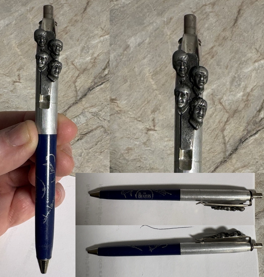 BEATLESMAGAZINE's tweet image. Ballpoint Pen 1964 #thebeatles #item #memorabilia