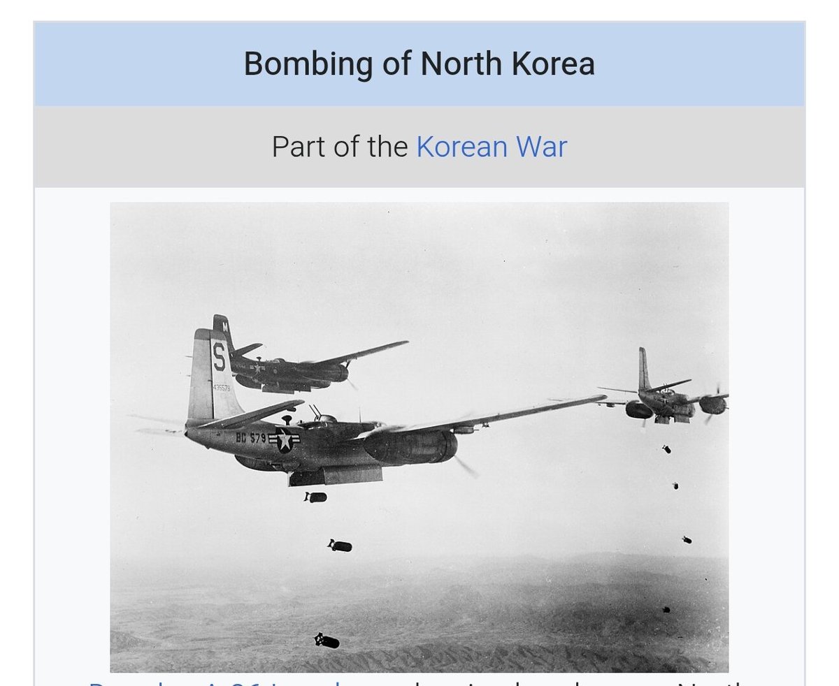 Except let's bomb the communist one and destroy all of their infrastructure and kill 20% of their population