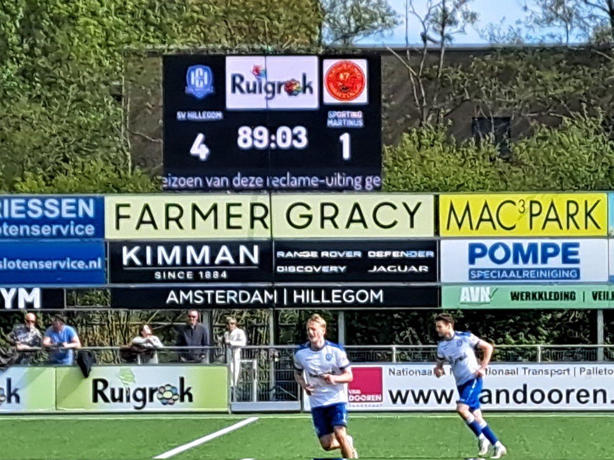 Vandaag geen <a href="/AFCNautilus/">AFC Nautilus</a> . Even bij <a href="/svhillegom/">sv Hillegom</a> tegen <a href="/SMartinusZo1/">Sporting Martinus</a> gaan kijken. Martinus 1x over de middenlijn geweest. Dan krijg je zo'n uitslag <a href="/1Amstelveen_/">1Amstelveen</a> <a href="/HAVoetbal/">AmsterdamscheVoetbal</a> <a href="/magro73/">Mathijs Groenewoud</a> <a href="/Prof_Gasselich/">Prof. Gasselich 🇩🇪</a> ! Prachtige goals trouwens van Hillegom. Dik verdiende zege.