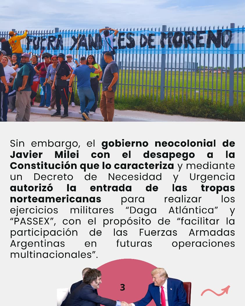 pcaarg's tweet photo. 📣Repudiamos el ingreso tropas estadounidenses a nuestro territorio y llamamos al conjunto de las organizaciones sociales y políticas a sumar fuerzas por la paz y la defensa consecuente de nuestra soberanía. https://t.co/AbUmXRWxov