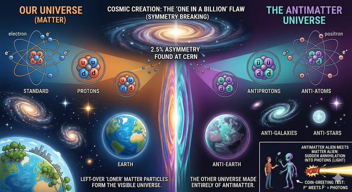 Vishrokzz429's tweet image. From Baryon Asymmetry to CPT Mirror Universe #mystery #universe #god #science #possibilities #anti_earth #mirror_dimension #time #isro #nasa #cern