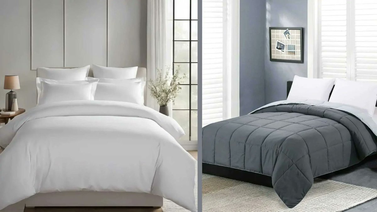 bedandcomfort's tweet image. Down or synthetic comforter — which is actually better? 🛏️
The answer depends on 4 things: sleep temp, allergies, laundry preference &amp;amp; budget.
We broke it all down (pun intended) in our latest guide 👇 beddingandcomfort.com/blog/down-vs-s…
#BeddingTips #SleepBetter #ComforterGuide