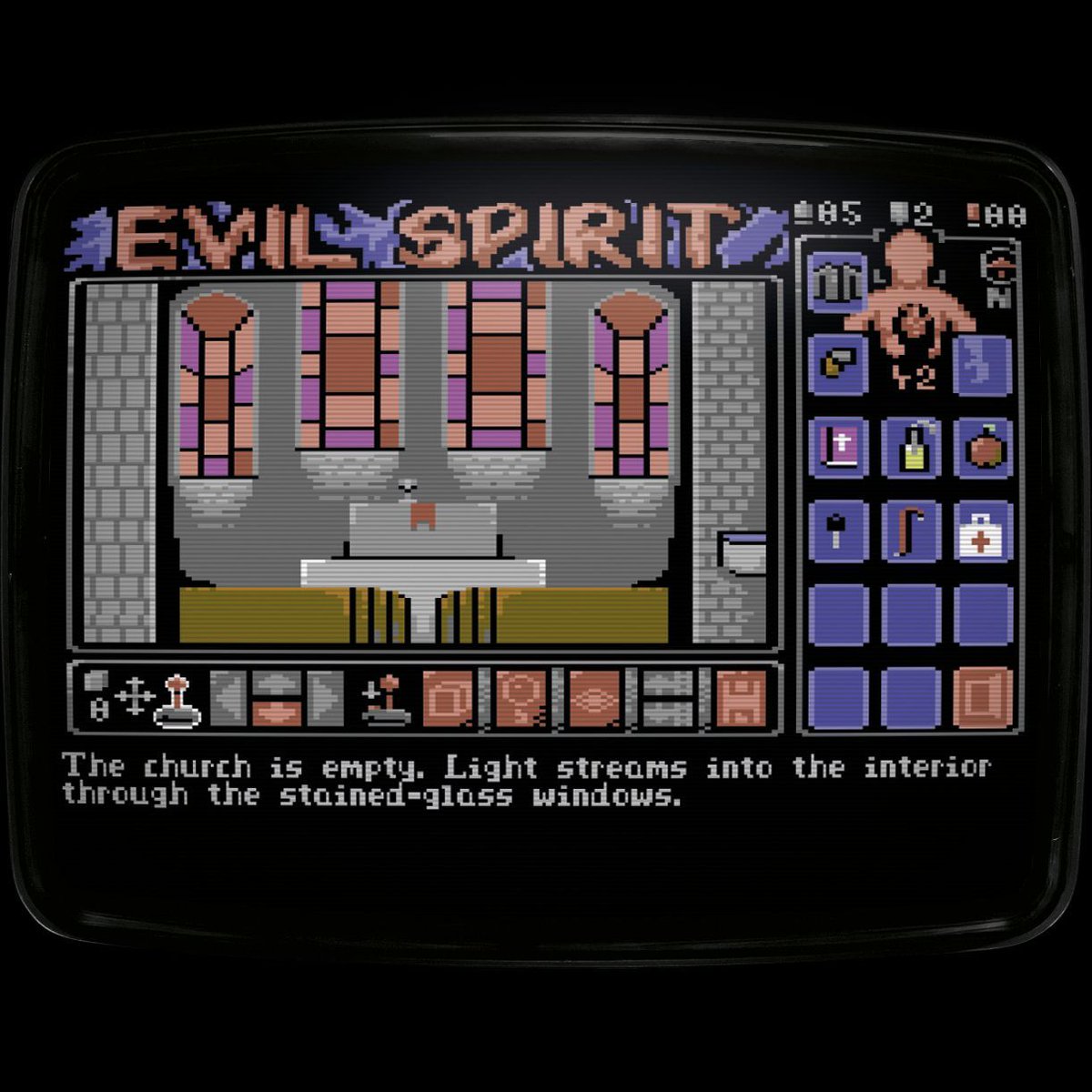 polyplay_xyz's tweet image. »Evil Spirit« is a graphic horror adventure for the #Commodore64 by Windogo Productions with an atmospheric soundtrack, in which players must solve tricky puzzles and fight for their very survival. 
The game is now available for pre-order: rtro.de/evilspirit 
#c64 #adventure