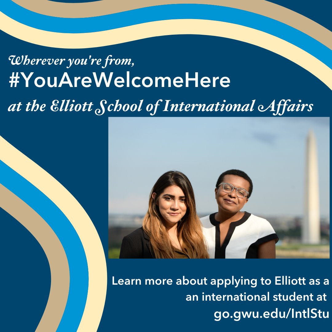 ESIAGrad's tweet image. We value a diverse and truly global international community, which is why we automatically consider #InternationalStudents for @ElliottSchoolGW fellowship funding, as long as they apply by January 7! Learn more about the application process at ow.ly/HHg730sT2Ih