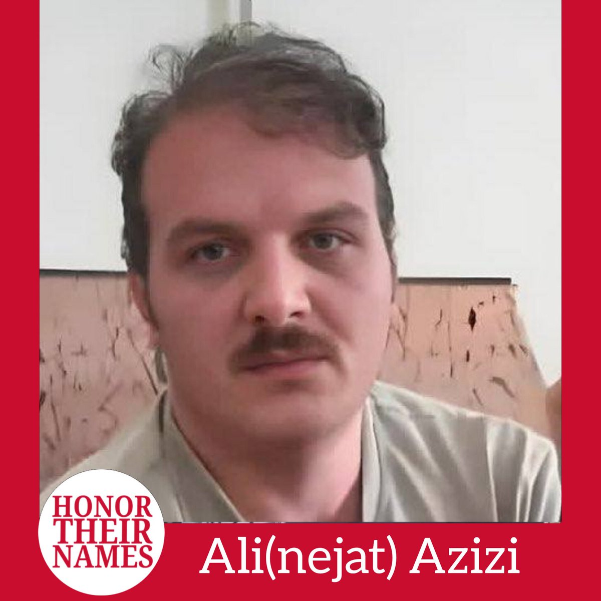 Eternal_names's tweet photo. 14. ALI(NEJAT) AZIZI
age, unknown 
Murdered by the Islamic Regime 
Shot dead by the regime forces
Date of murder: 2 January 2026
City: Harsin, Kermanshah
#IranMassacre‌ 
#علی_عزیزی
#Ali_Azizi
Unfortunately, no further details are available yet. Any new information received will be shared in the comments.