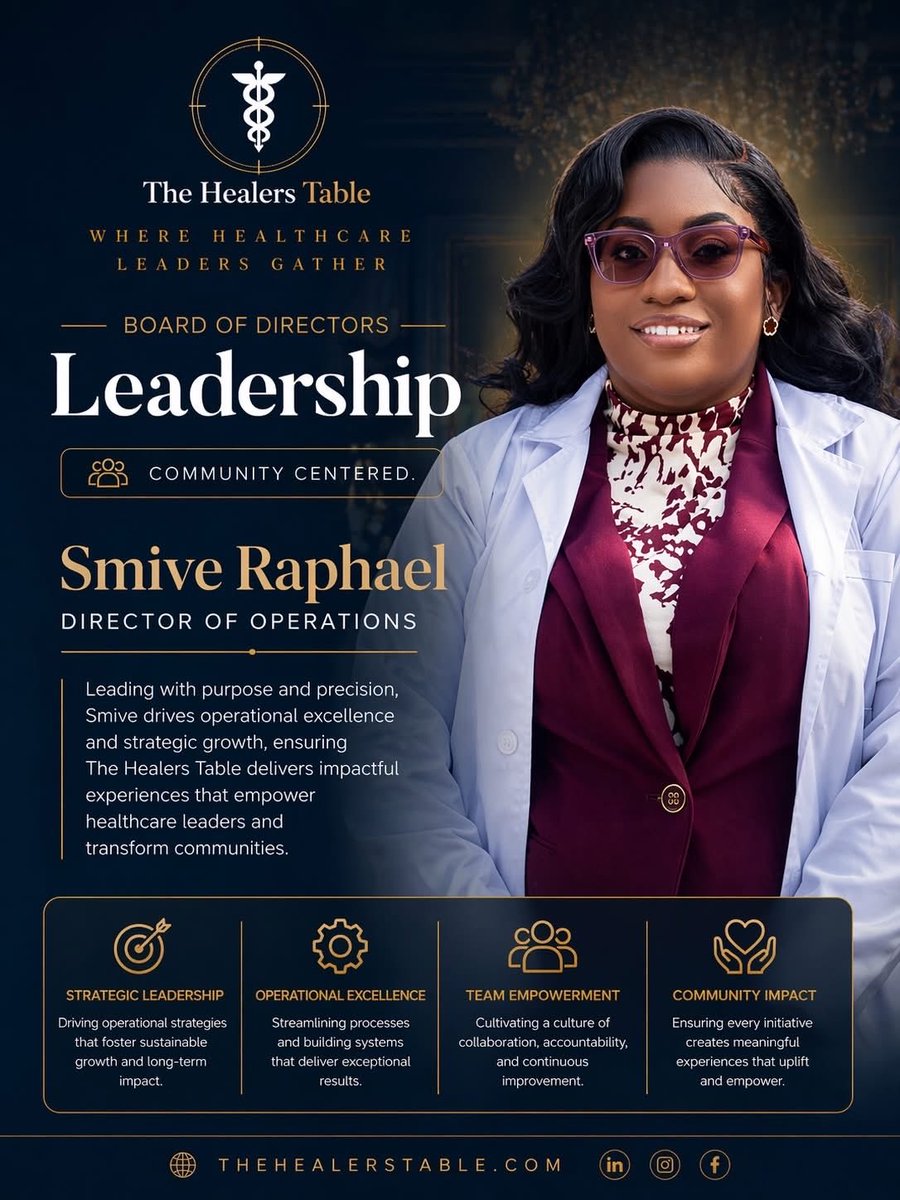 smive_raphael's tweet image. Joined The Healer’s Table and found a missing piece of my passion for service. Honored to serve as Director of Operations, supporting and empowering healthcare professionals. Excited for what’s ahead. #DOO #TheHealersTable #WomenInHealthcare
