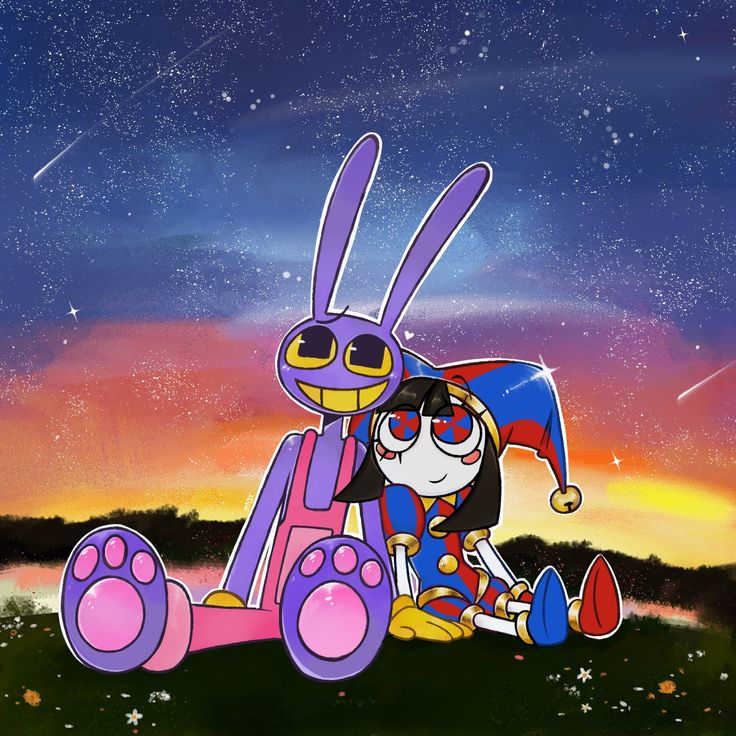 reyouqueen's tweet image. Just two digital souls finding some peace under the stars🌠🌌
&amp;gt;
&amp;gt;
#tadc #tadcjax #tadcfunart #art