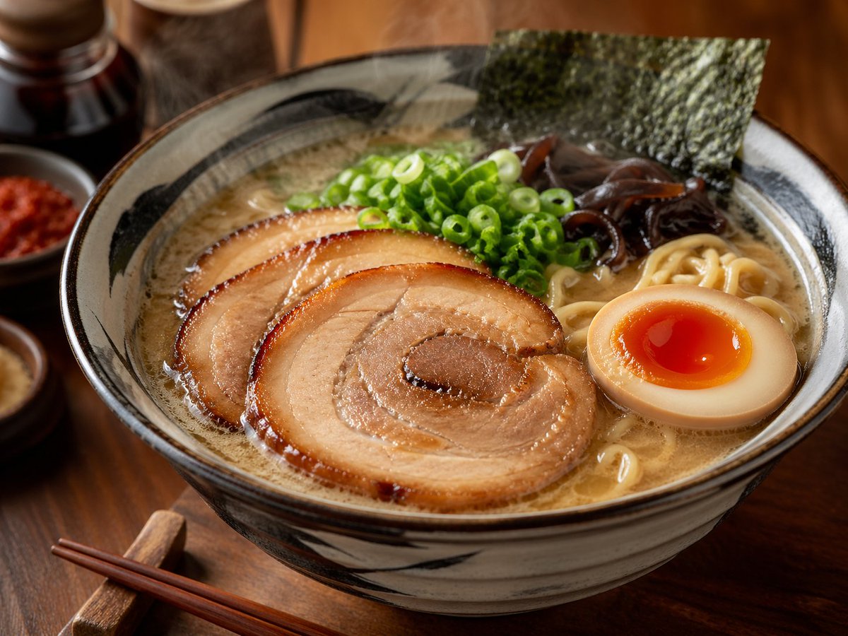 TheLouisZhao's tweet photo. "Generate a bowl of ramen with creamy soup base, firm noodles, and chashu topping"

But instead of AI agents generating an image, robots work to acquire raw ingredients from the physical world, process them per your prompt's specs, and output a real bowl of ramen. https://t.co/1iDmn0ILLs
