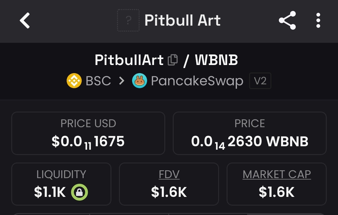 memealphas's tweet image. $PitbullArt is waking up 🚀🐶

MC only $1.6K
Liquidity locked 🔒
Buyers stepping in 📈

Sometimes the biggest runs start from the quietest charts.

Ca 0x04164fa0d0d8049b4b3161158fF9b3e37d868537
DYOR.

#BSCGem #Memecoin #CryptoX #PancakeSwap