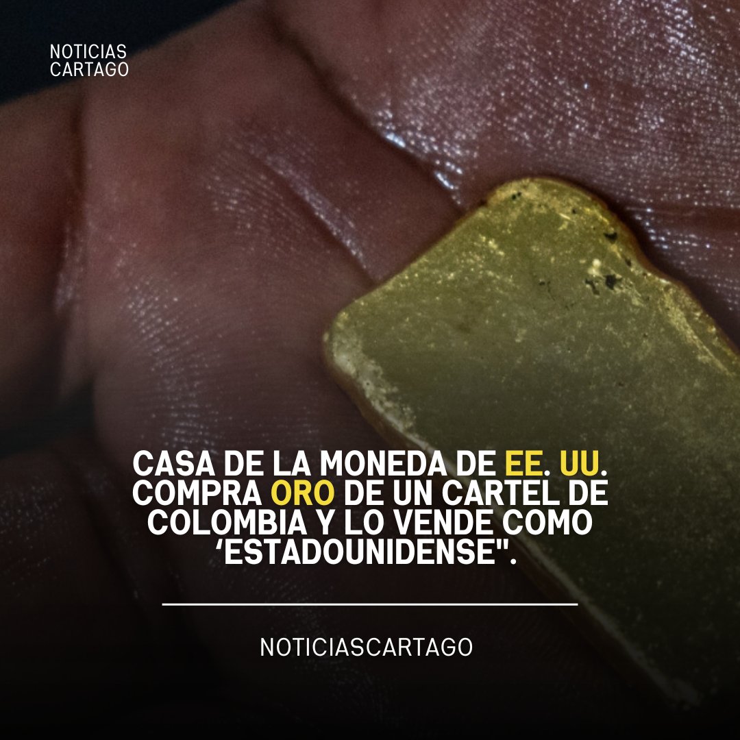 #Internacionales
La Casa de la Moneda de EU🇺🇸 compra oro de un cartel de Colombia y lo vende como "estadounidense".
•Así lo denunció el medio The New York Times.
•La mina envenena a los trabajadores. El oro financia el terrorismo y el tráfico de cocaína.
facebook.com/share/p/18fGTX…